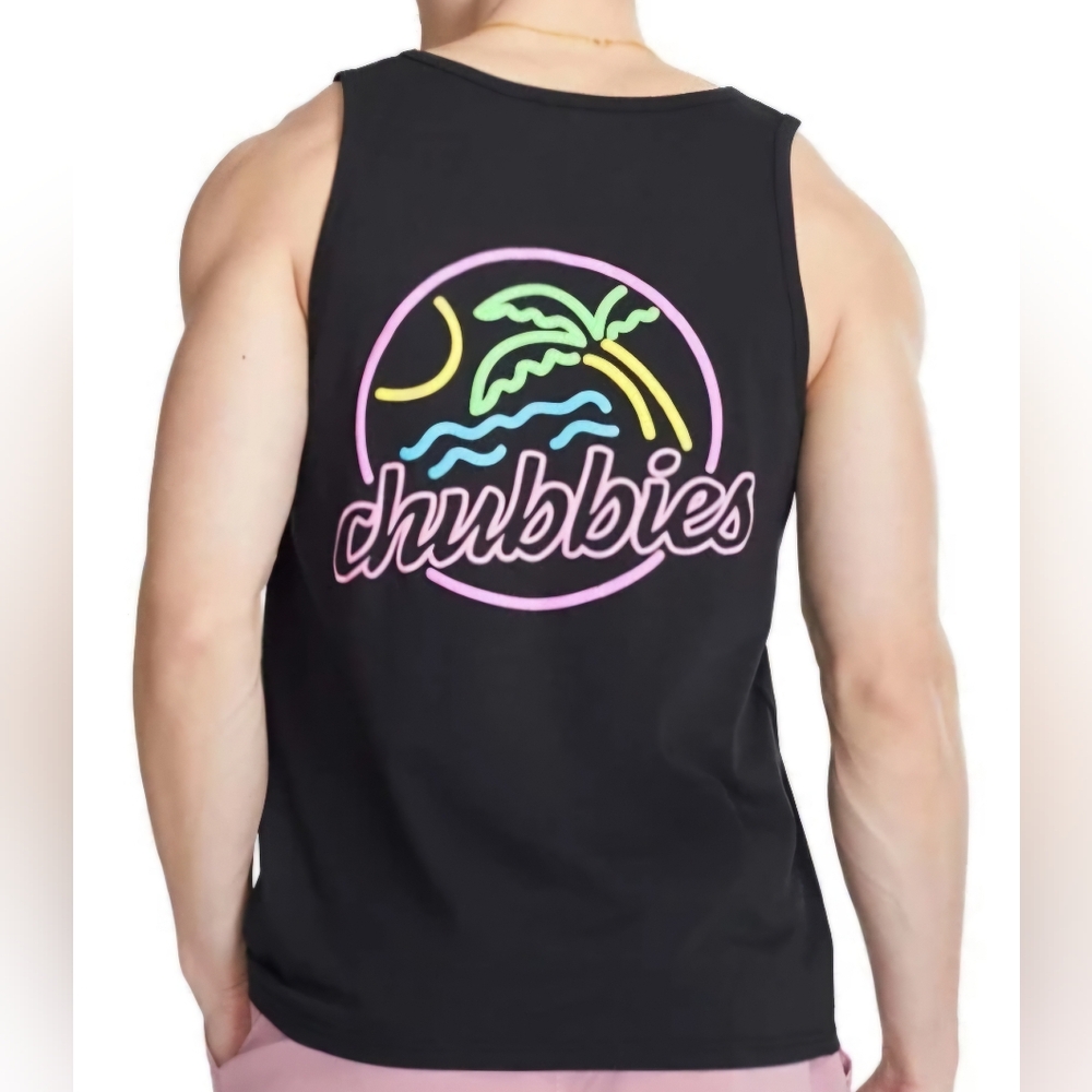 Chubbies Men's Neon Dream Tank Top - M Swim Spring Break Beach